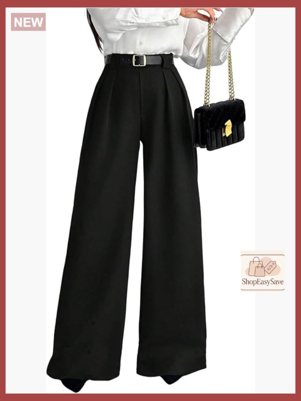 High Waisted Wide Leg Trousers Dress Pants for Work Business Casual Pleated